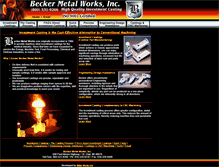 Tablet Screenshot of beckermetalworks.com